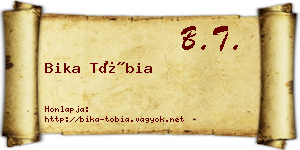 Bika Tóbia névjegykártya